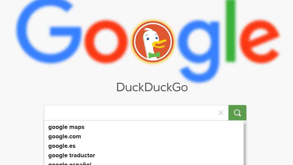 El motor de búsqueda DuckDuckGo.