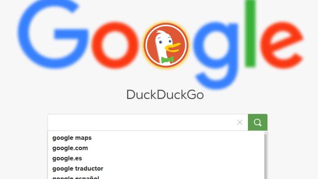 El motor de búsqueda DuckDuckGo.