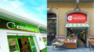 Imagen de dos supermercados Covirán y Coaliment (Covalco).
