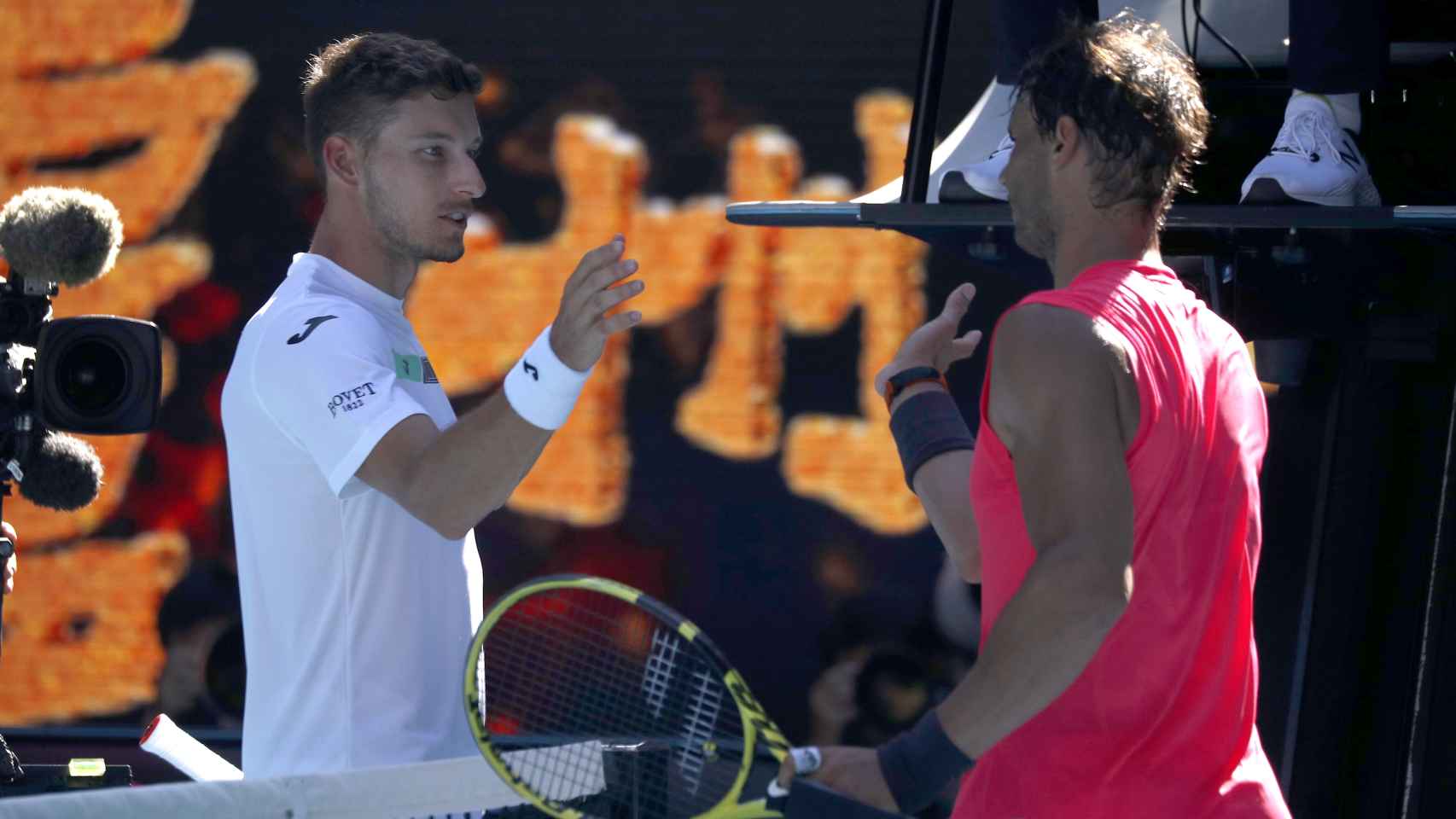 Rafa Nadal y Pablo Carreño en el Open de Australia