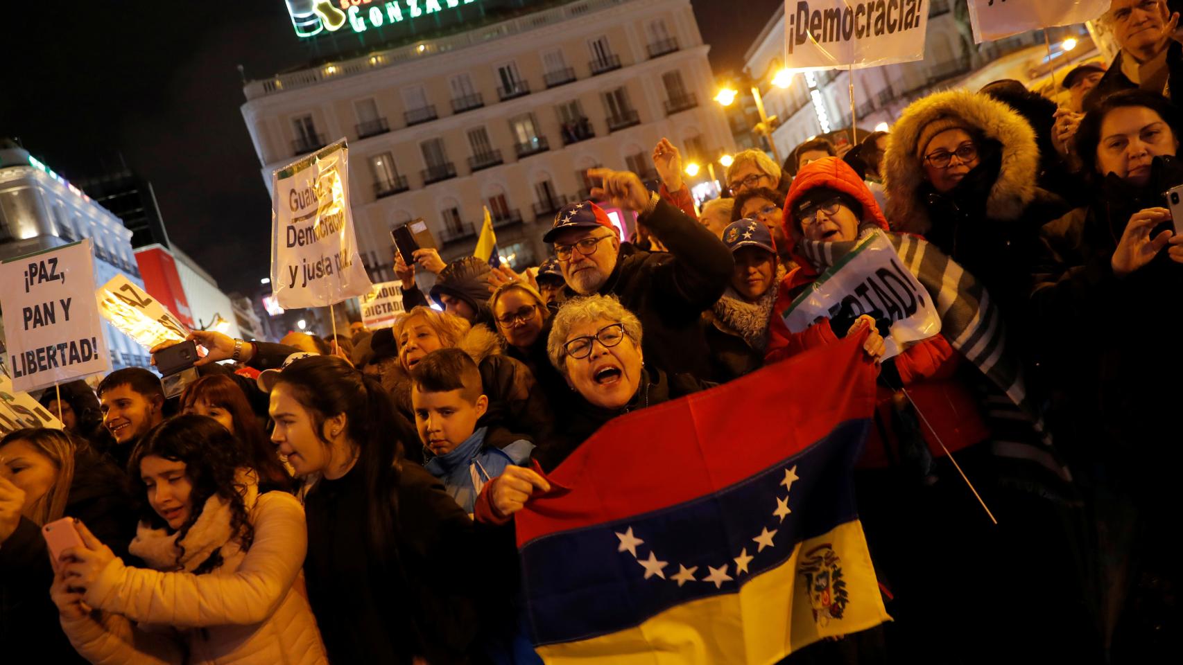 Acto de Guaidó en Madrid celebrado el pasado sábado 25 de enero.