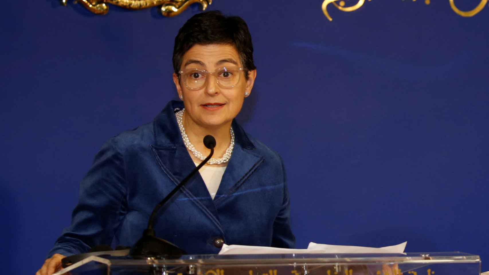 Arancha González Laya, ministra de Exteriores, en Rabat.