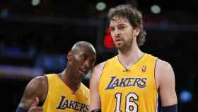 Kobe Bryant y Pau Gasol con Lakers en la NBA