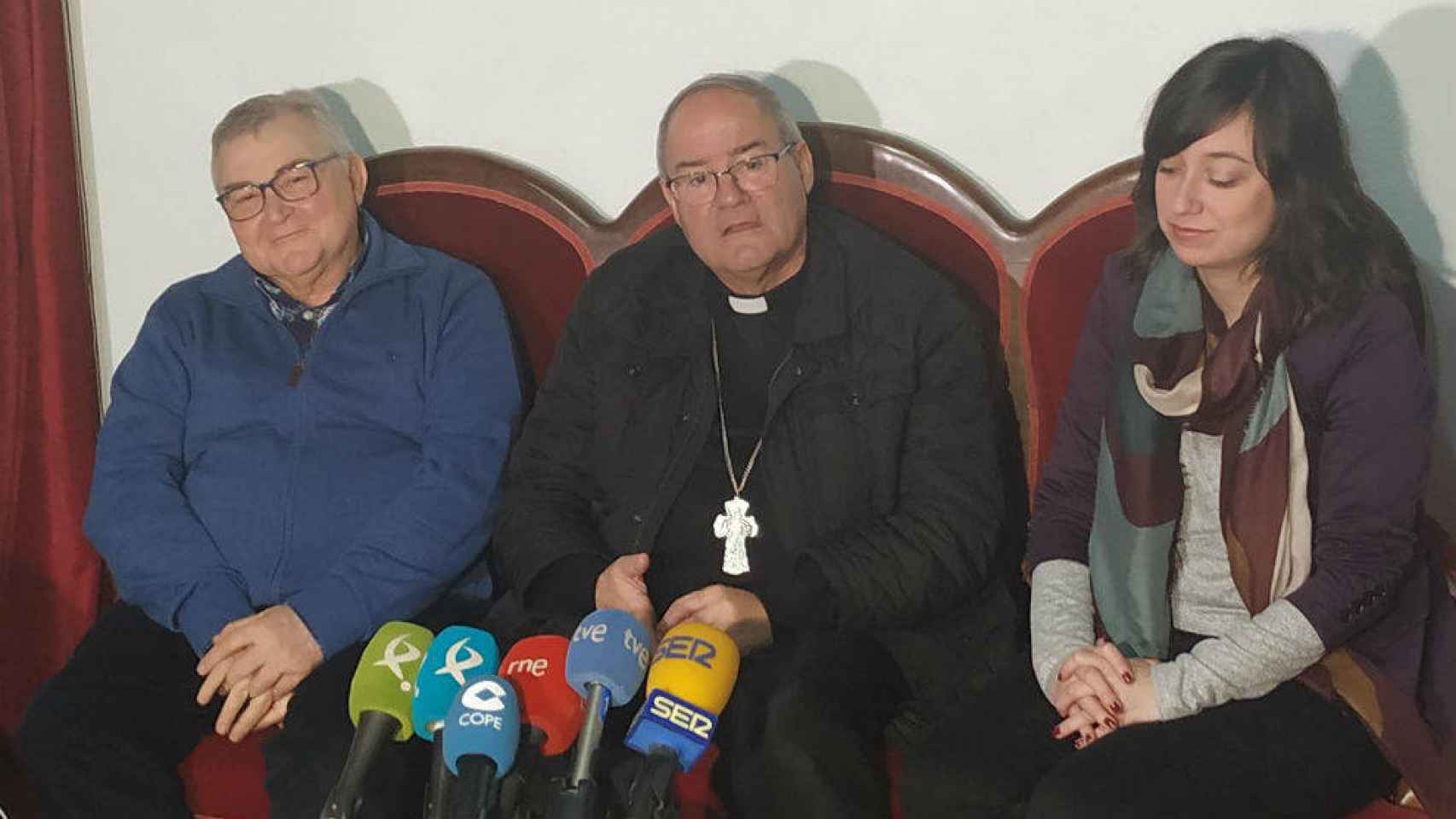 Francisco Cerro, en la rueda de prensa de despedida antes de ser nombrado arzobispo de Toledo. Foto: Europa Press