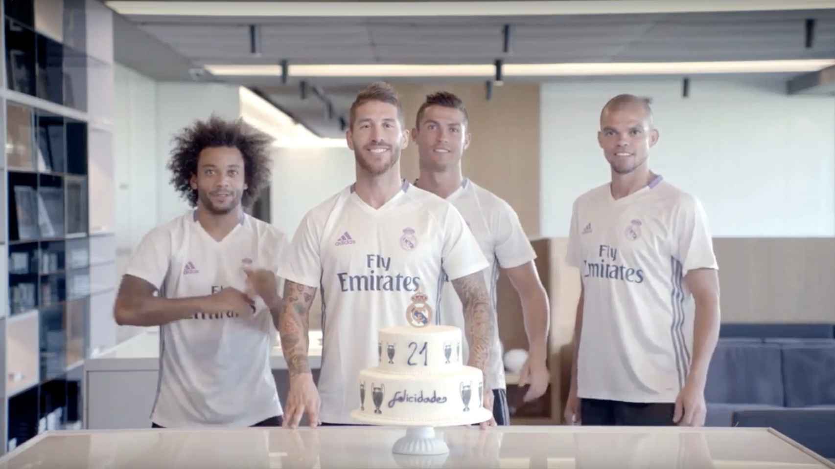 Felicitación del Real Madrid.