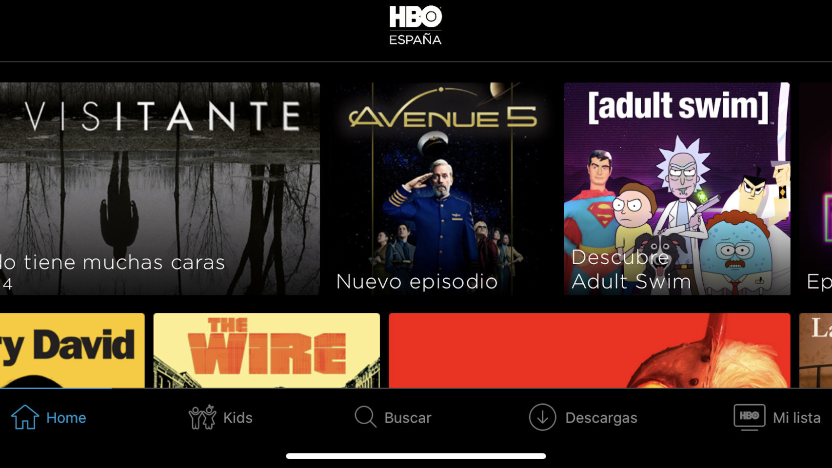 App de HBO con la nueva opción de descarga