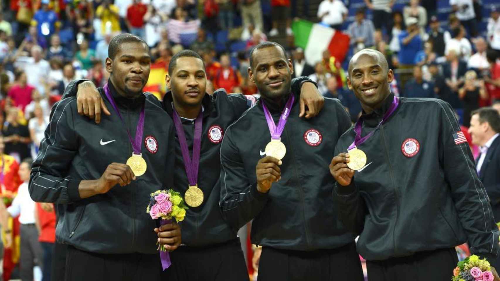Kobe Bryant y Kevin Durant, con el oro de Londres 2012