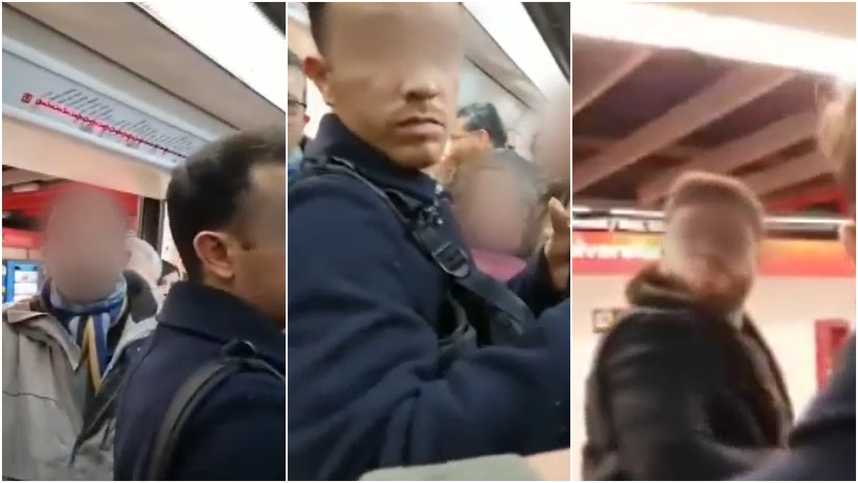 El vídeo fue grabado por los pasajeros del metro que se percataron del robo.