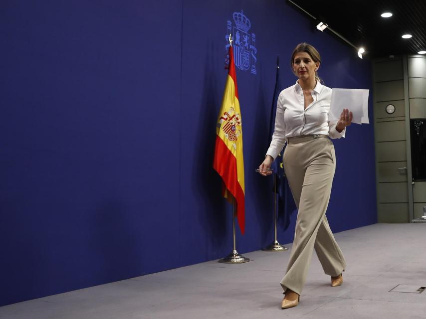 La ministra de Trabajo, Yolanda Díaz, en un acto institucional.