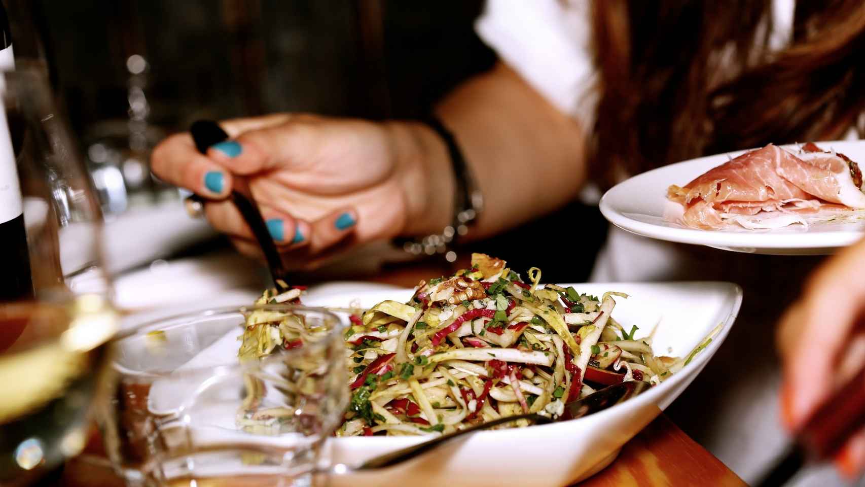 Una imagen de archivo de una comida en un restaurante.