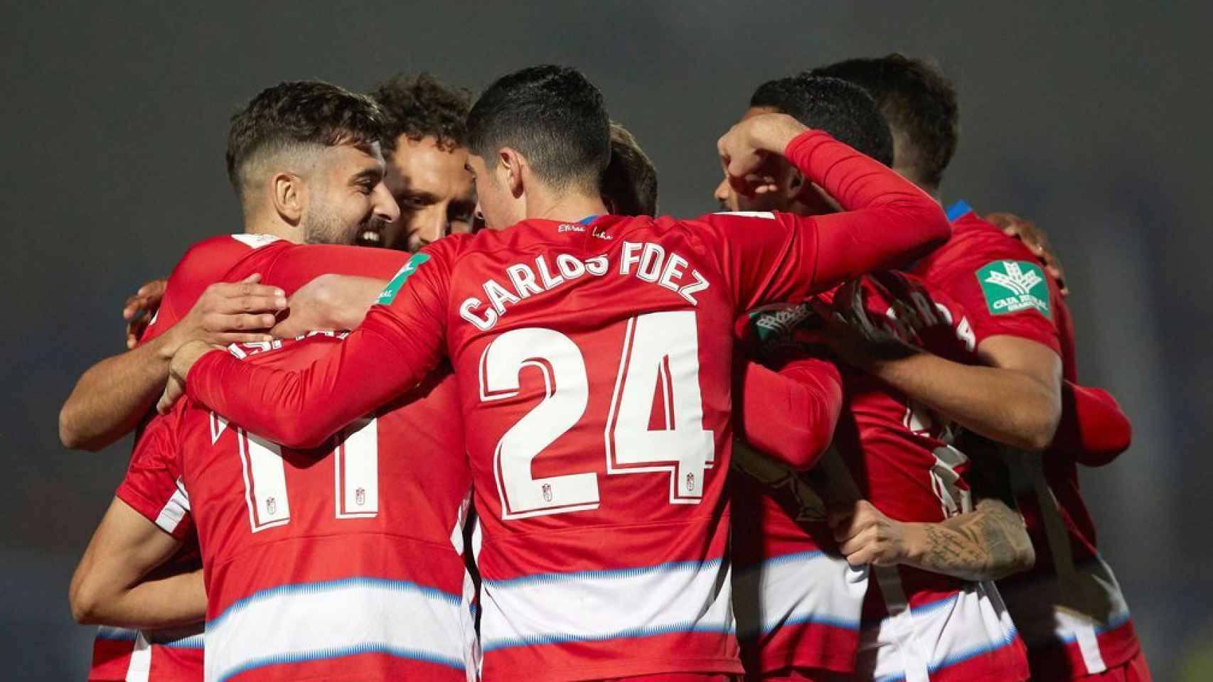 Los jugadores del Granada celebran un gol en Copa del Rey