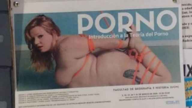 Polémico cartel del seminario 'Una introducción a la teoría del porno'.