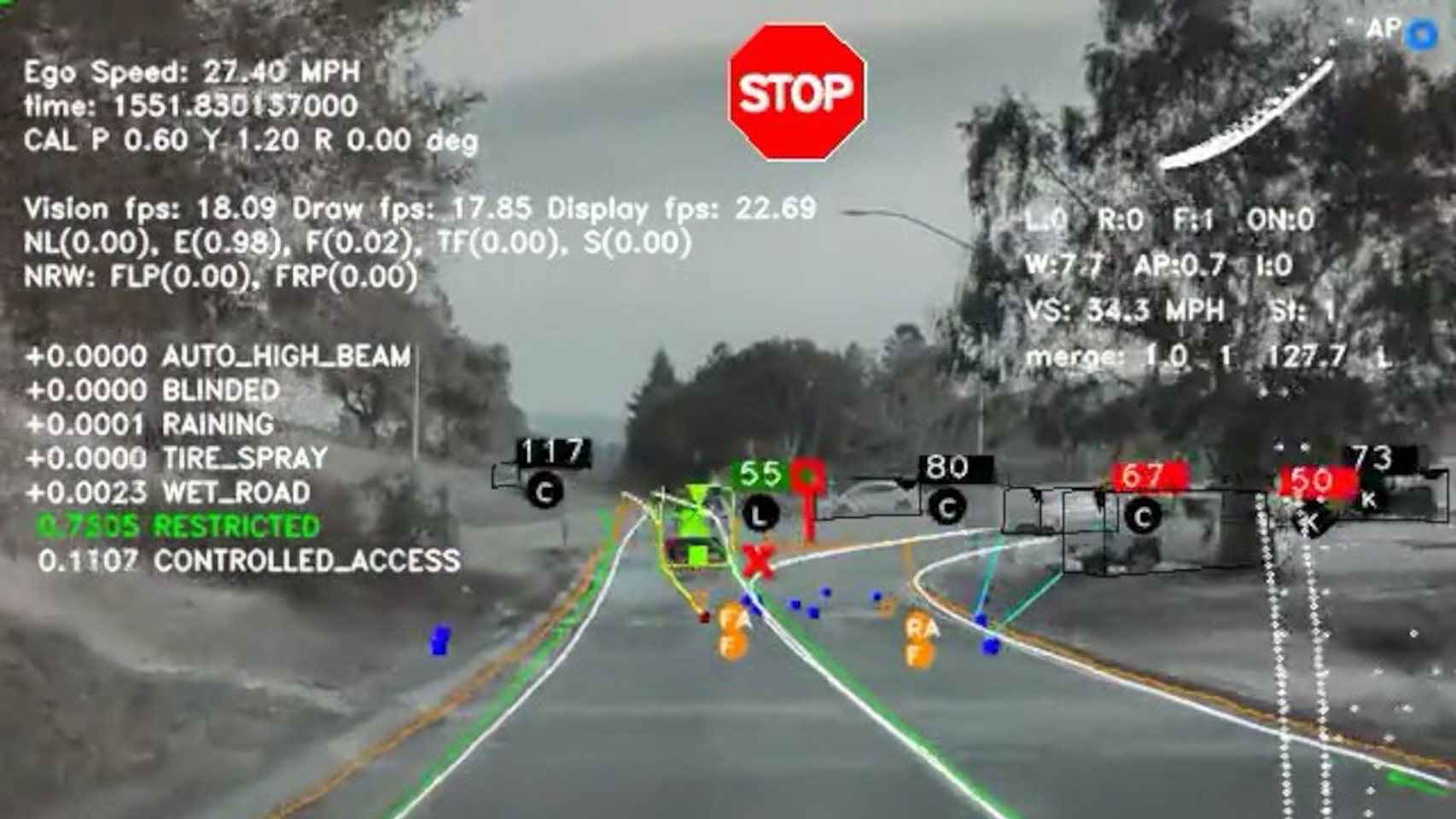 El Autopilot de Tesla se basa en las cámaras del coche
