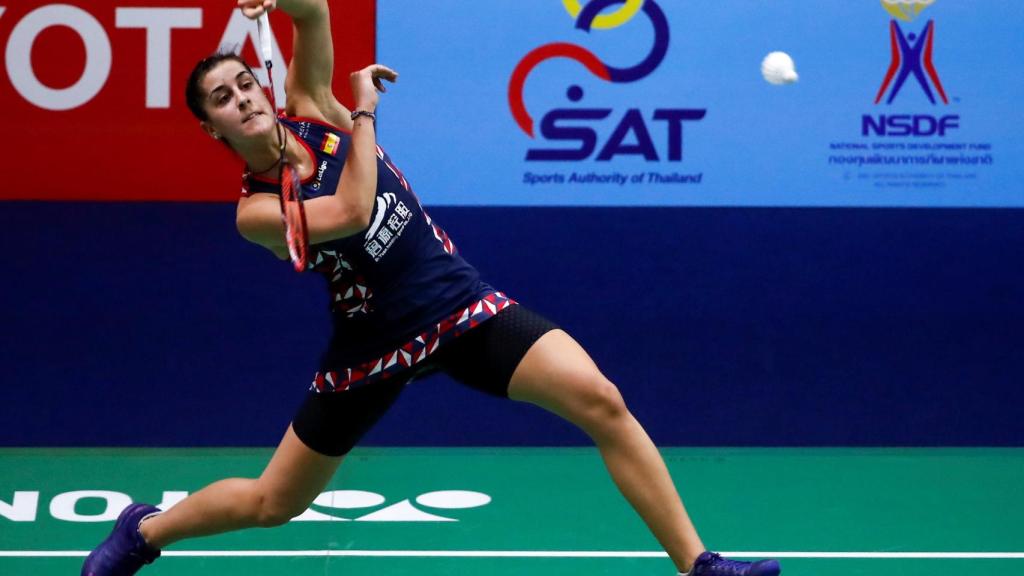 Carolina Marín, durante un torneo
