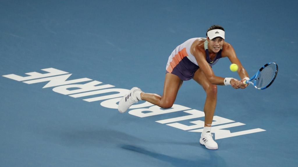 Muguruza, durante la final ante Kenin.