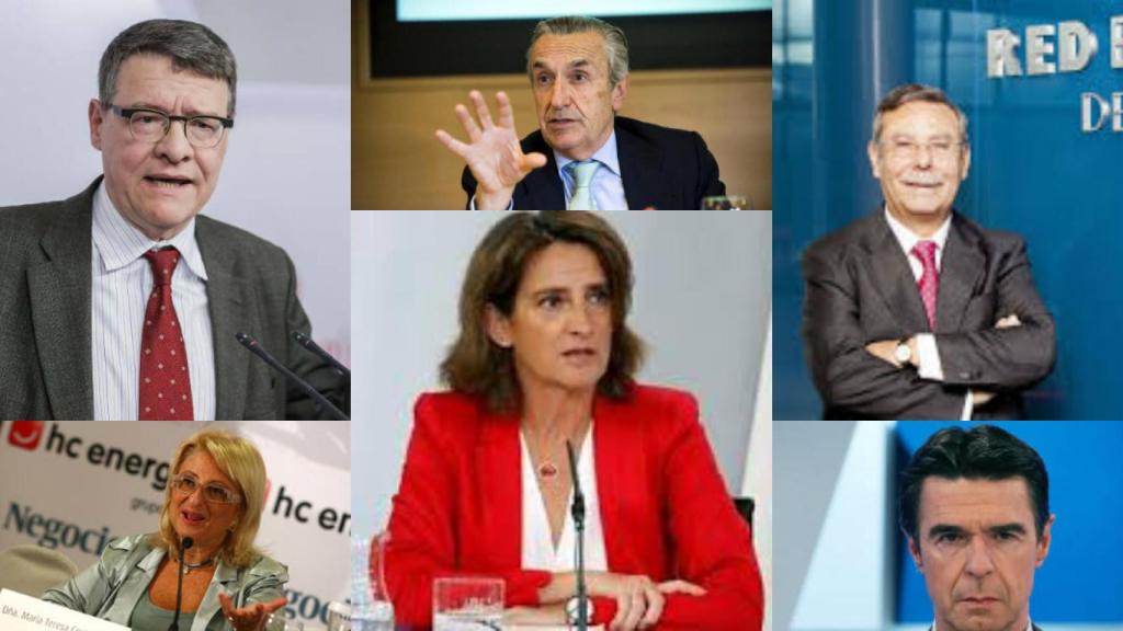 Jordi Sevilla, Maite Costa, José Mª Marín Quemada, Teresa Ribera, José Folgado y José Manuel Soria.