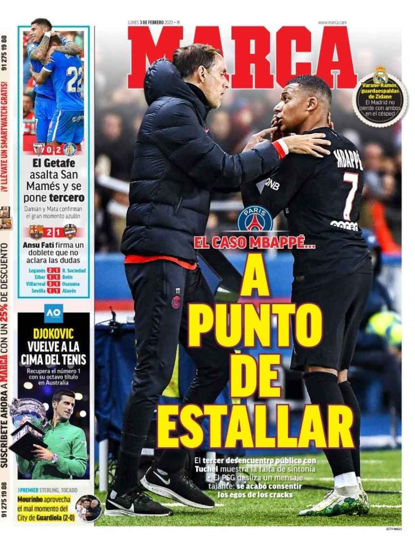 La portada del diario MARCA (03/02/2019)