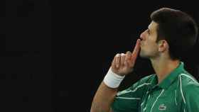 Djokovic, en un momento de un partido oficial de la ATP