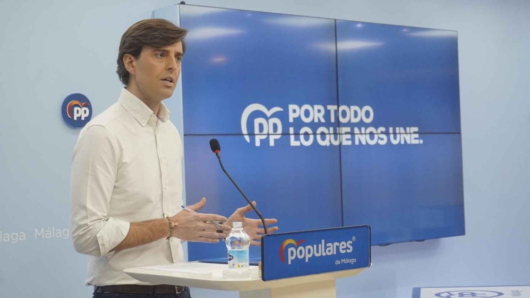 El vicesecretario de Comunicación del PP, Pablo Montesinos, en rueda de prensa.