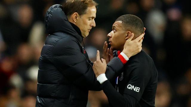 Thomas Tuchel y Kylian Mbappé