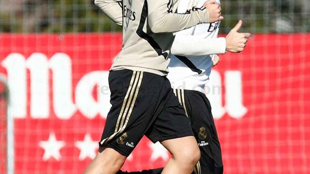 Asensio, entrenando en solitario con el Real Madrid