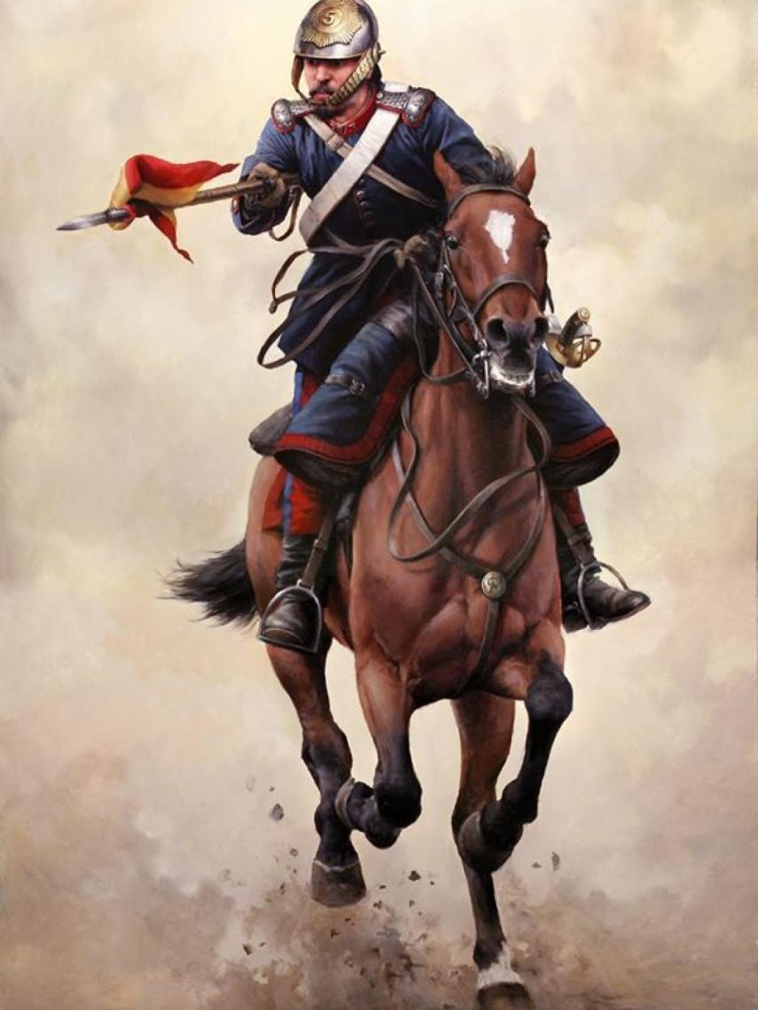 'Farnesio, por España, cabalga y carga', de Ferrer-Dalmau.
