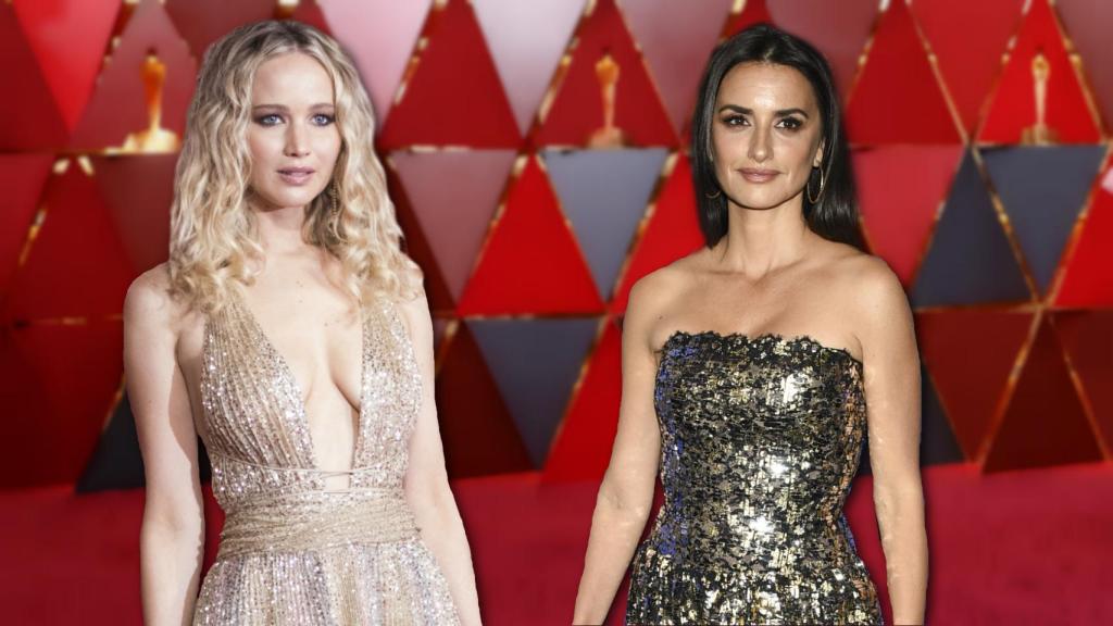 Montaje de JALEOS con Jennifer Lawrence y Penélope Cruz.