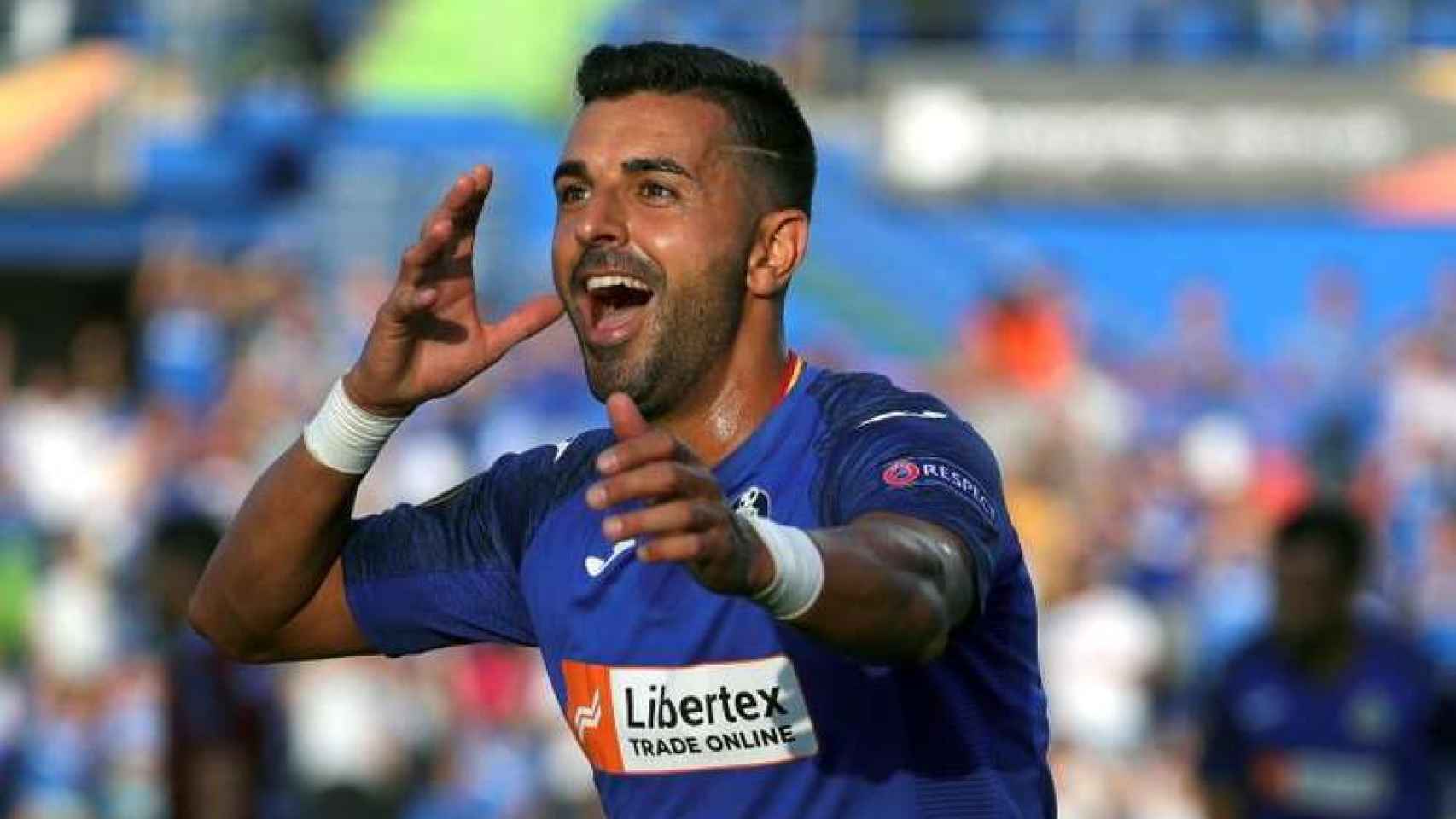 Ángel Rodríguez celebra un gol esta temporada