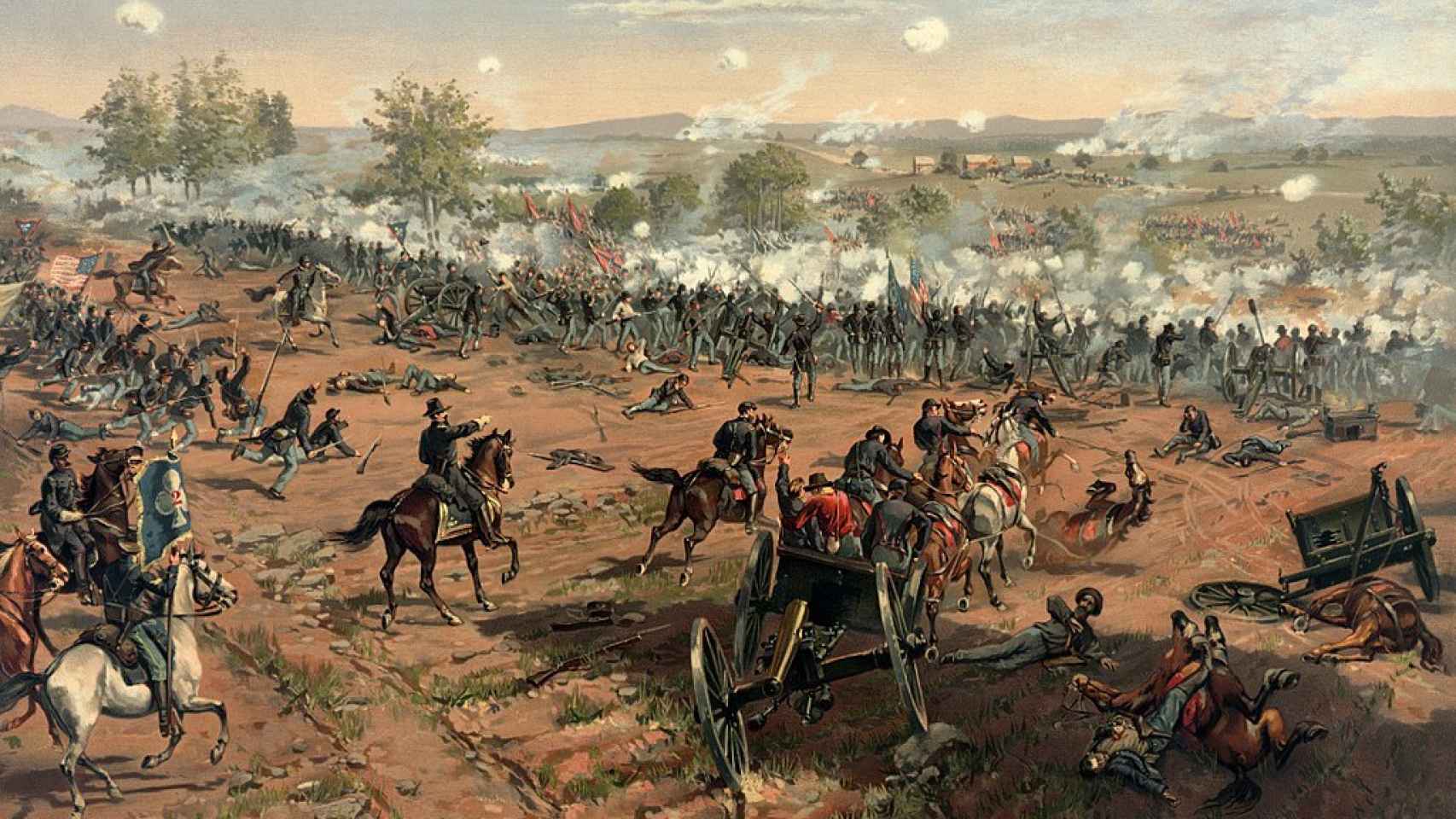 Ilustración de la batalla de Gettysburg.