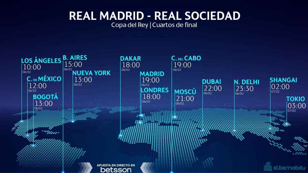 Horario Real Madrid - Real Sociedad