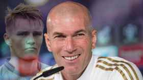 Zinedine Zidane y Martin Odegaard