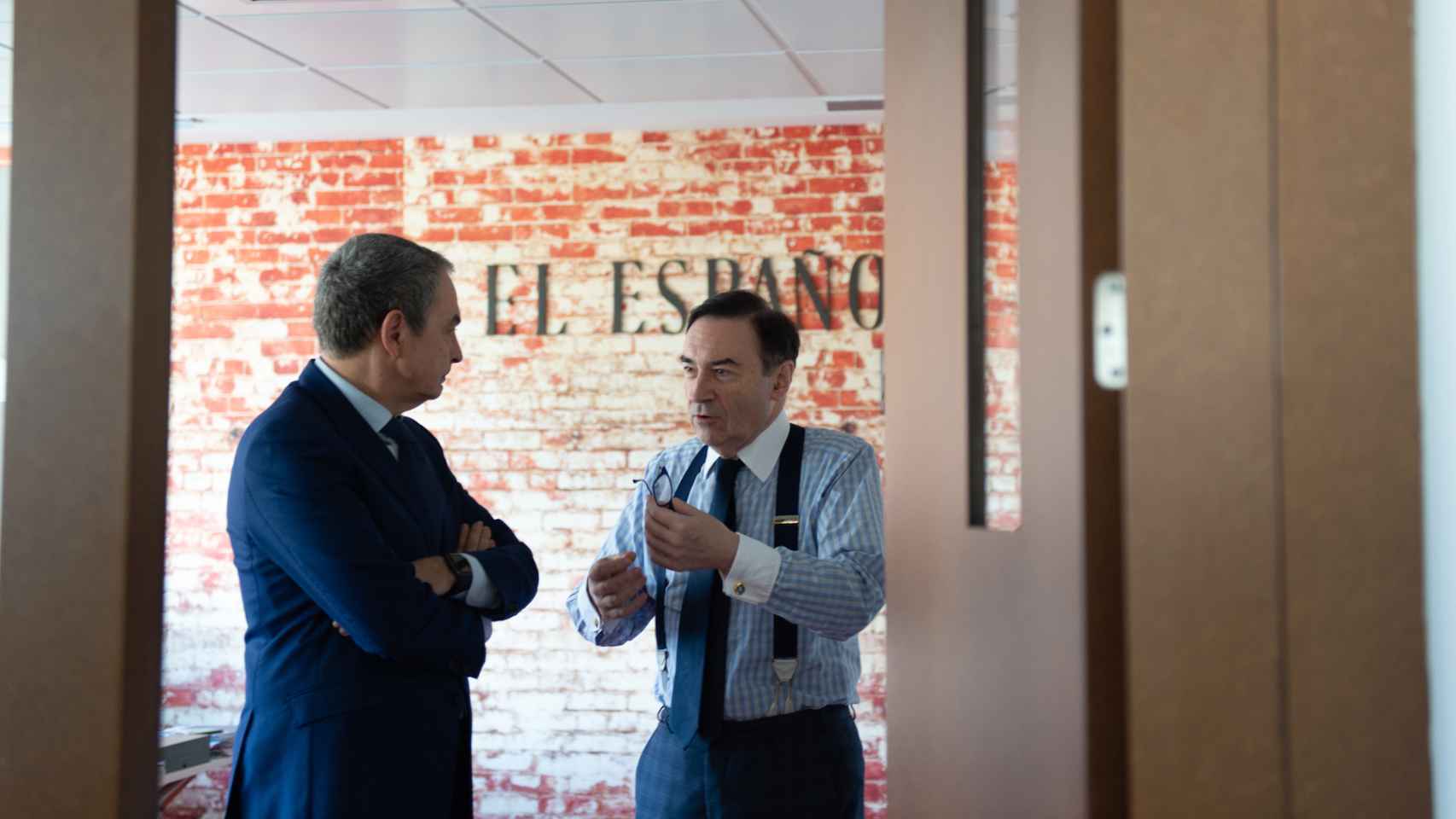 José Luis Rodríguez Zapatero conversa con Pedro J. Ramírez, director y presidente de EL ESPAÑOL.