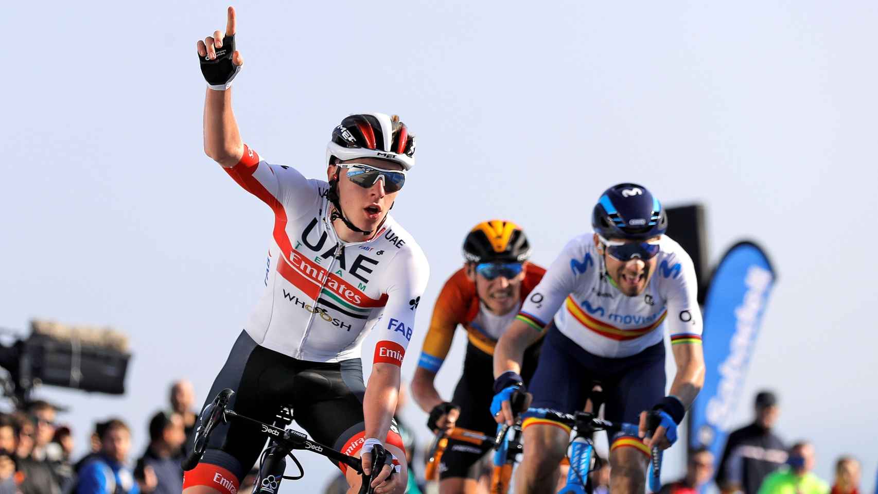 Tadej Pogacar se impone a Alejandro Valverde en la segunda etapa de la Vuelta a la Comunidad Valenciana