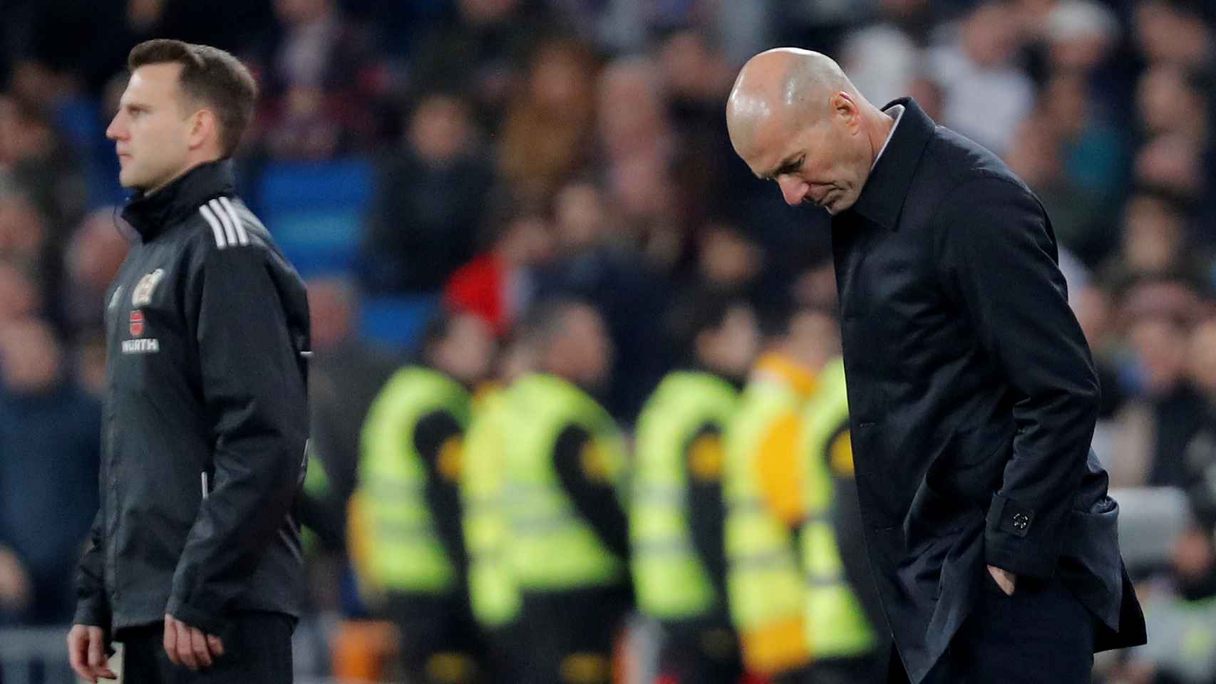 Zidane, en la banda del Santiago Bernabéu