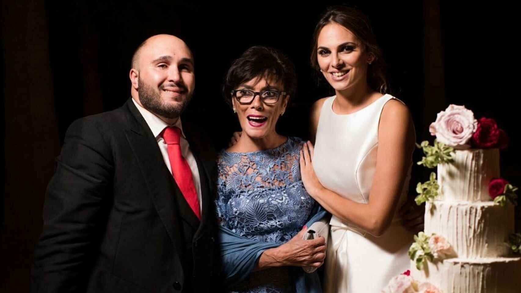 Kiko Rivera, Mayte Vázquez e Irene Rosales en la boda del DJ y la modelo.