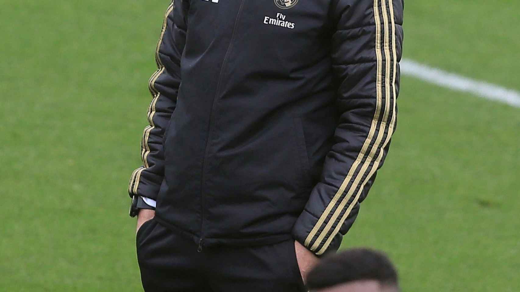Zidane, durante el último entrenamiento