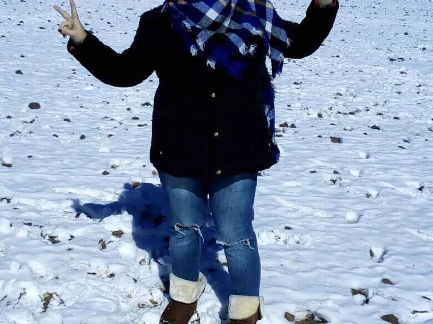 La joven Sandra, de 28 años, fotografiada en octubre de 2019 cuando ya se encontraba embarazada de gemelos.