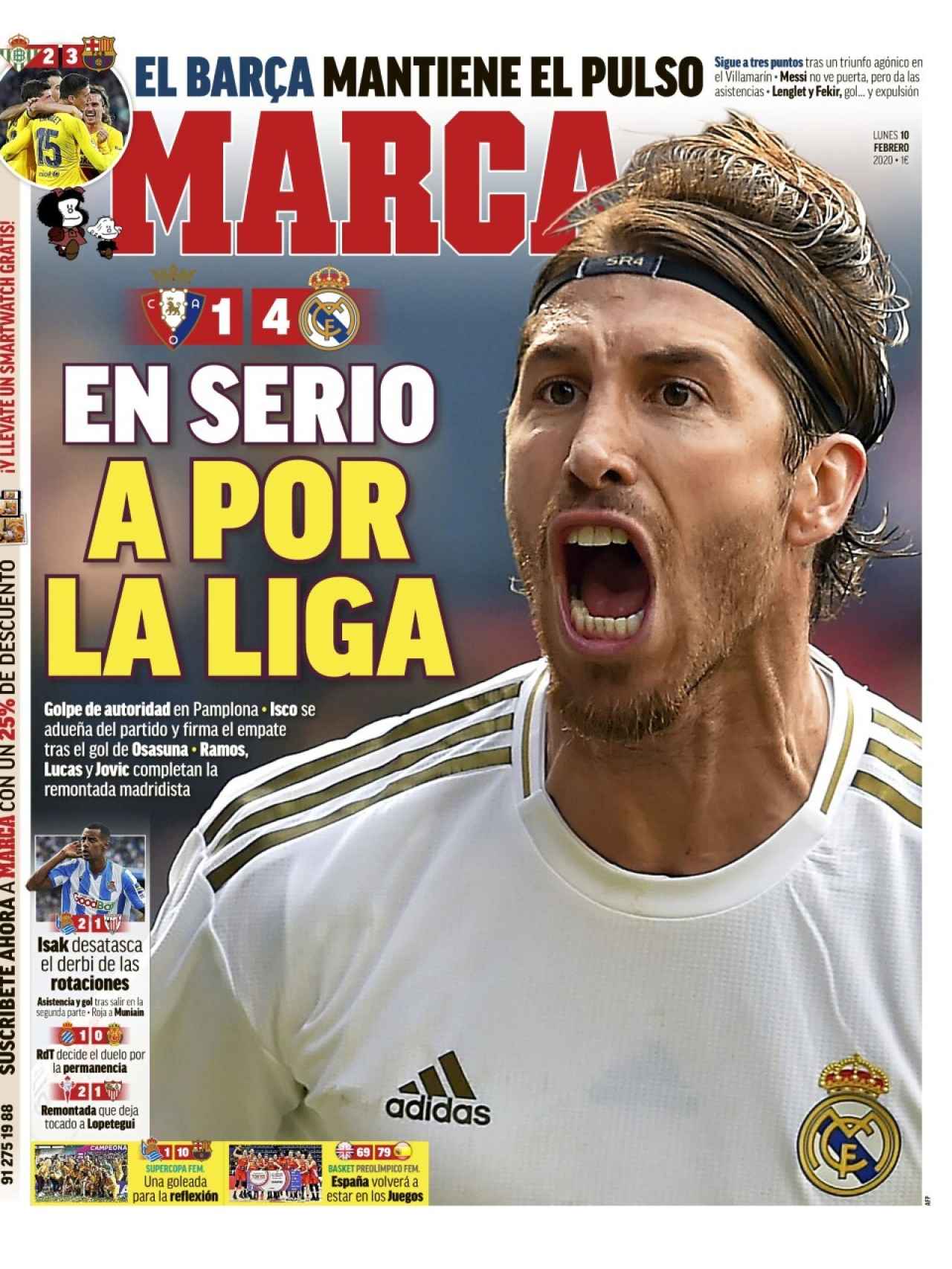 La portada del diario MARCA (10/02/2020)