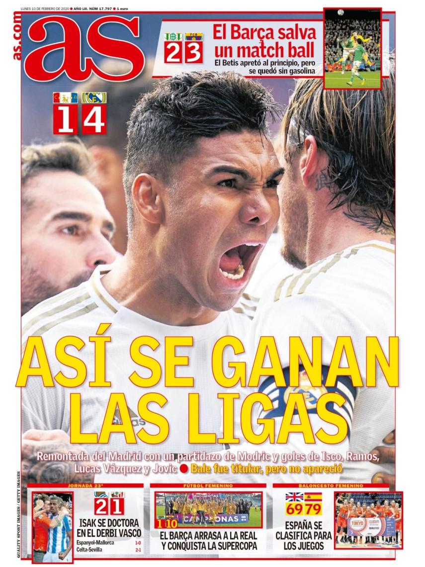 La Portada Del Diario As 10 02 2020