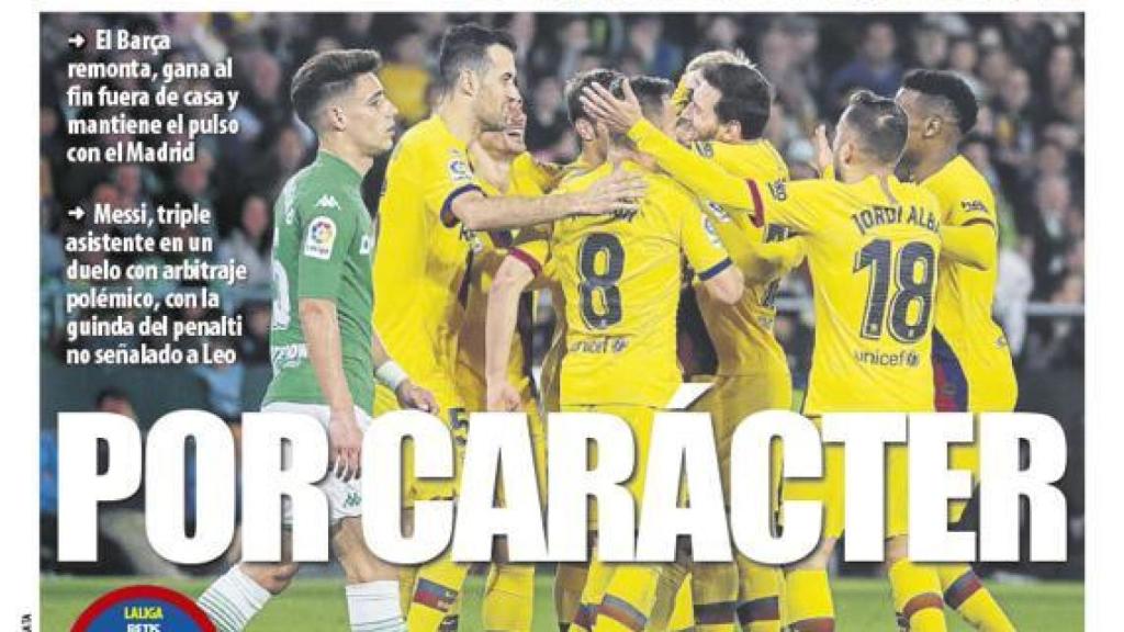 La portada del diario Mundo Deportivo (10/02/2020)