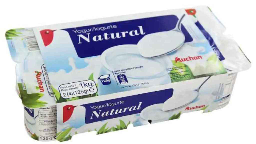 Yogur natural Auchan (Alcampo).