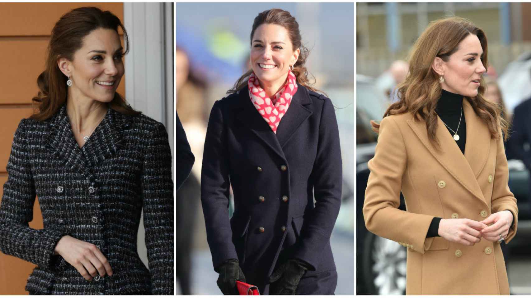 Kate Middleton con distintas prendas de Zara, en un montaje de JALEOS.