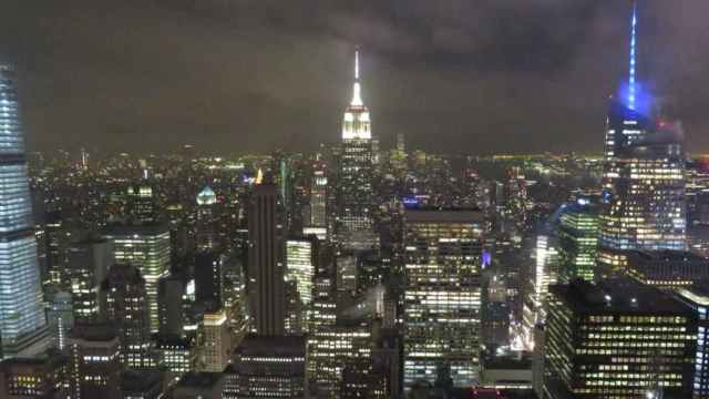 Nueva York, vista de noche, desde el Rockefeller Center