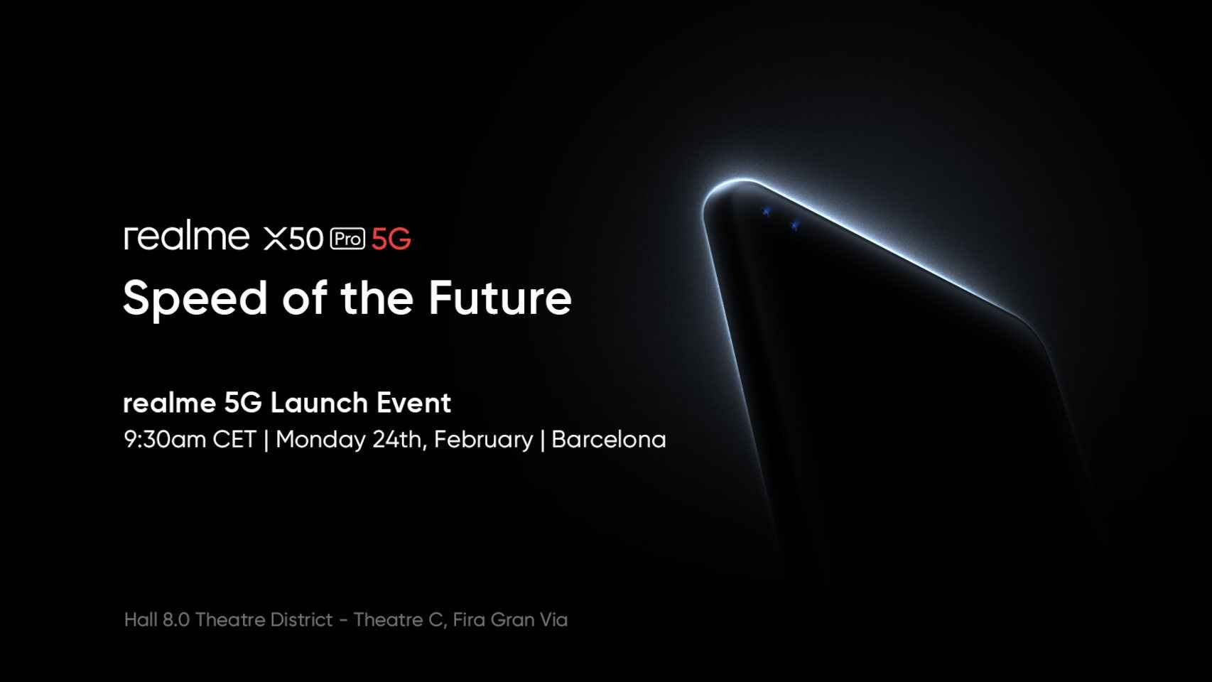 Anuncio de la presentación del Realme X50 Pro 5G