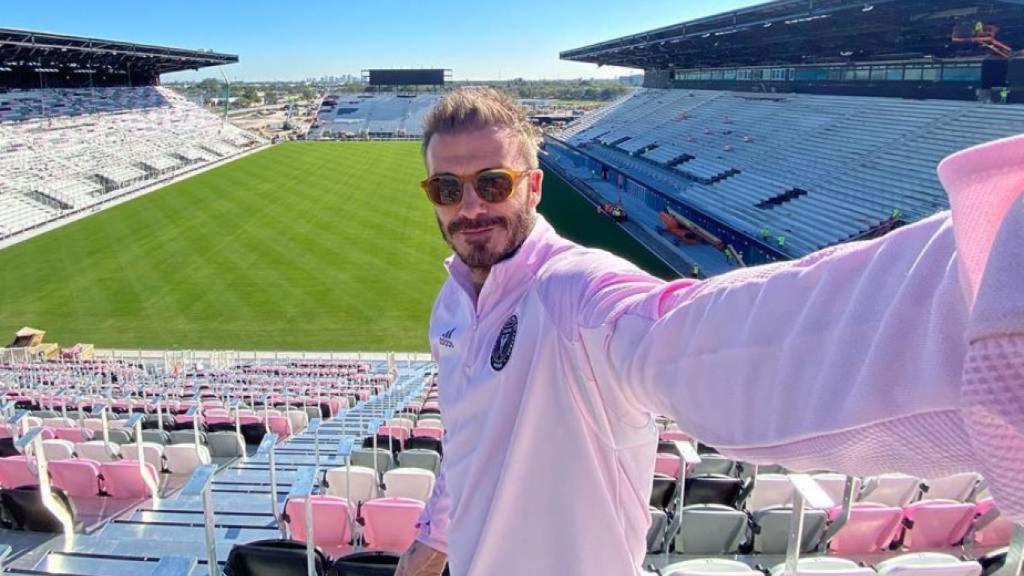 Beckham, en el estadio en el que jugará el Inter Miami esta temporada