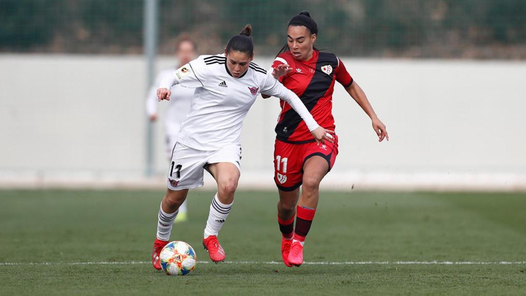 Jessica Martínez, en el CD Tacón - Rayo Vallecano femenino de la Copa de la Reina