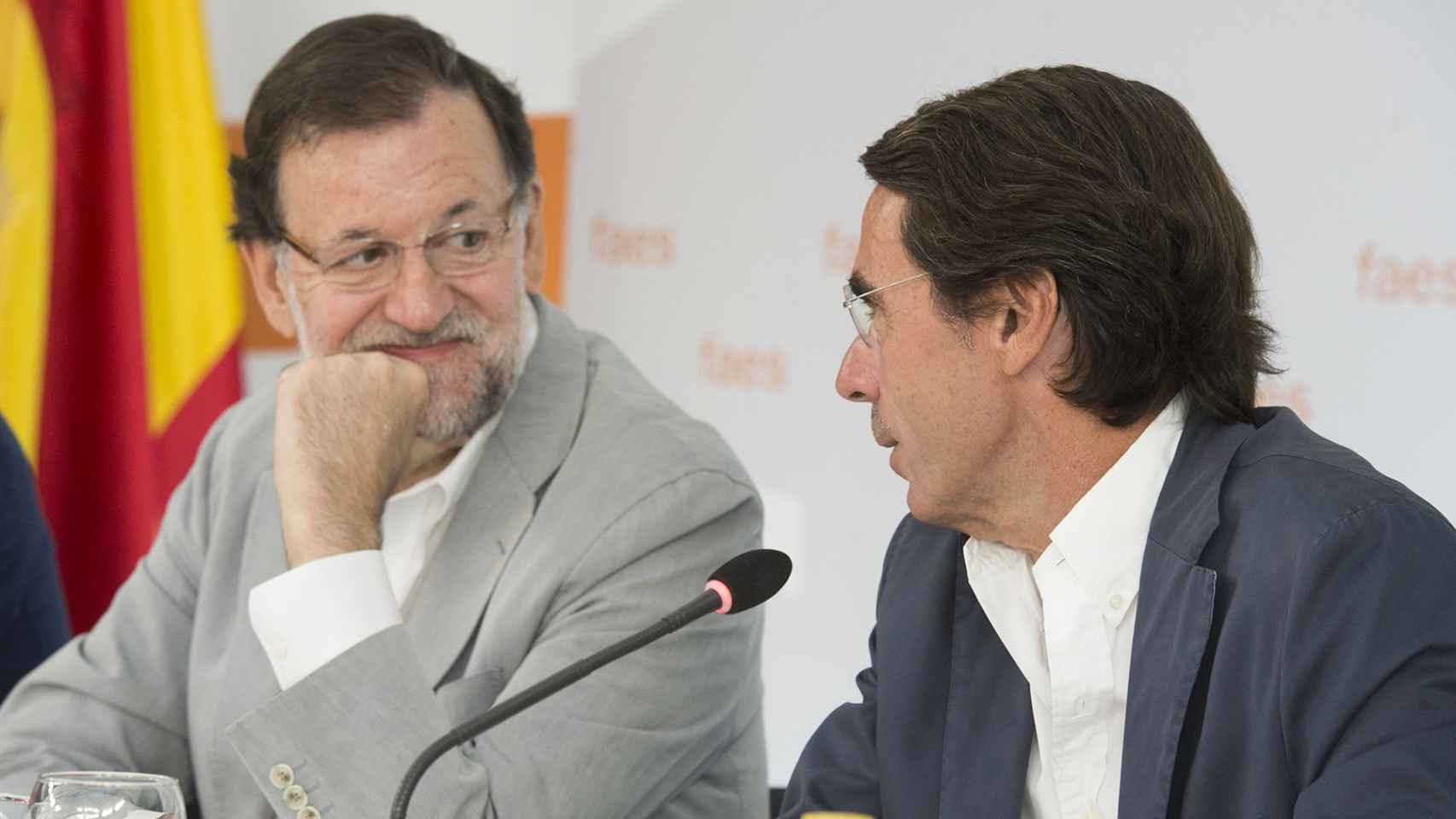 Mariano Rajoy y José María Aznar.