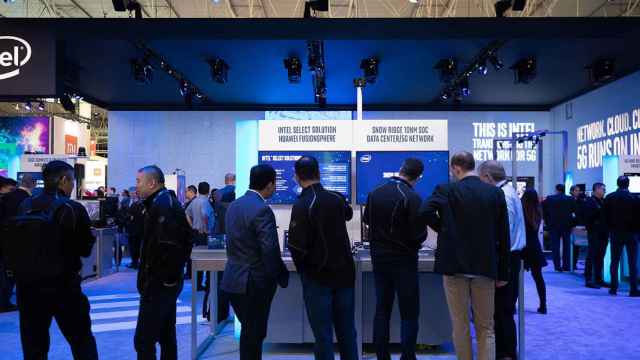 El stand en la zona de exposición de Intel en la última edición del MWC en 2019.