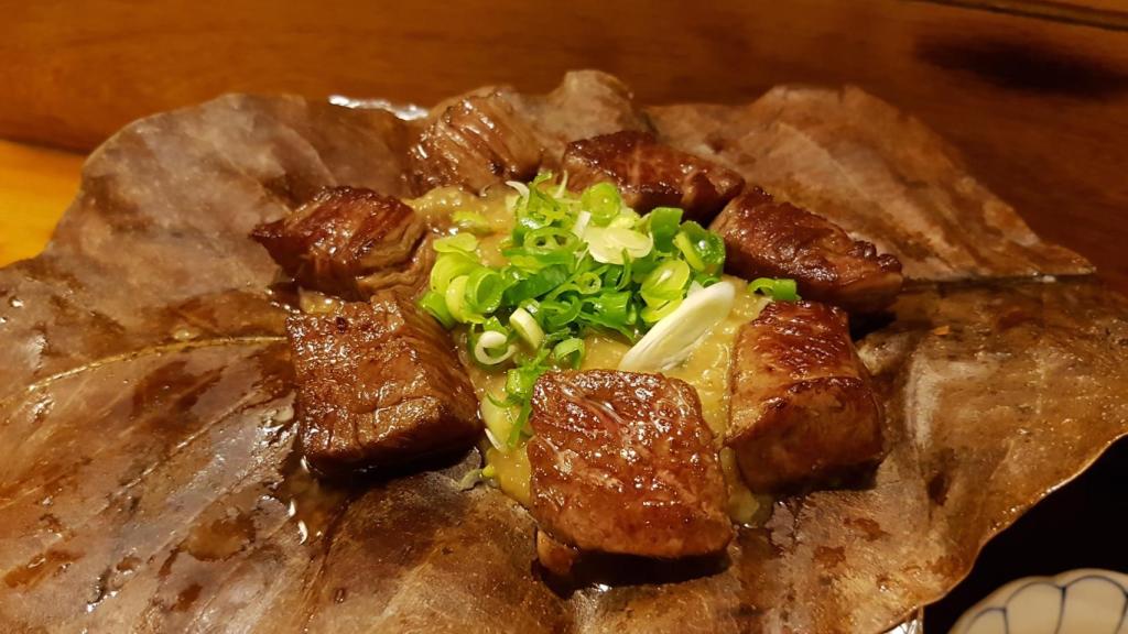 Ternera Hida con miso en Kotaro (Takayama)