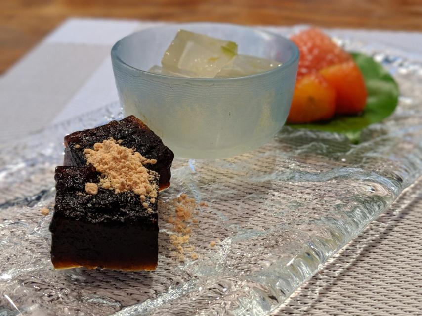 Postres en Gion Shirakawa Namisato (Kioto)